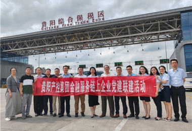 黨建引領(lǐng)聚合力  合作共贏謀發(fā)展——貴陽產(chǎn)控集團(tuán)金融服務(wù)鏈企業(yè)與貴陽綜保產(chǎn)發(fā)公司、貴金支付公司聯(lián)合開展黨建交流活動(dòng)