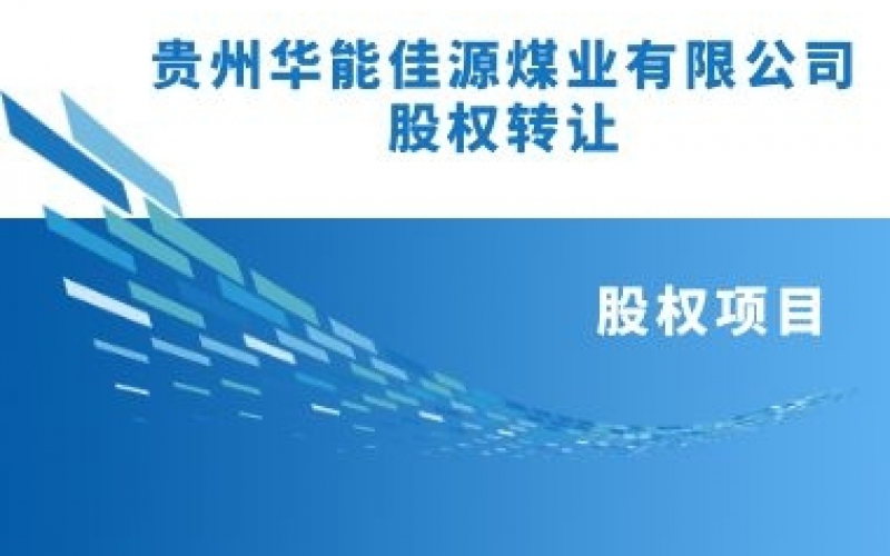 預披露貴州華能佳源煤業(yè)有限公司股權轉(zhuǎn)讓
